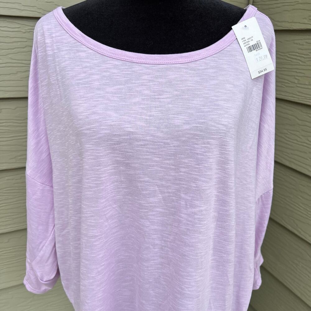 Lane Bryant women's size 14-16 lavender top, elbow length sleeves- NWT